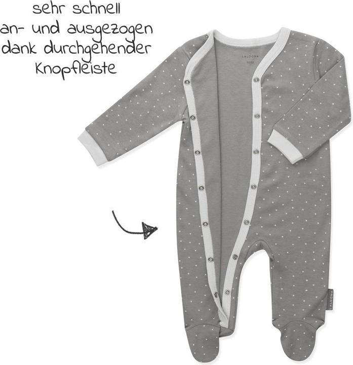 Image du produit La Loona LaLoona Pyjamas pour bébé Pyjamas, lot de 2 - Gris (50)