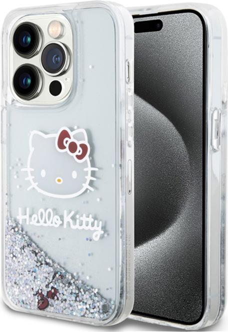 Hello Kitty HKHCP14XLIKHET iPhone 14 Pro Max 6.7" srebrny/argent hardcase Liquid Glitter Charms Kitt (Apple iPhone 14 Pro Max)