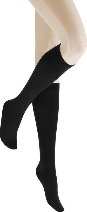 Hudson Relax Woolmix (3-pack) ladies knee socks, colour 005 black, size 35-38 (Single pack, 35 - 38)