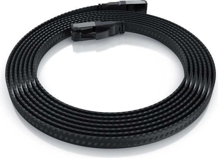 Produktbild Primewire LAN Kabel CAT.8, RJ-45, Ethernet CAT 8.1 Netzwerkkabel Flach 40 Gbits, Baumwollmantel Patchkabel (U/FTP, CAT8.1, 0.25 m)