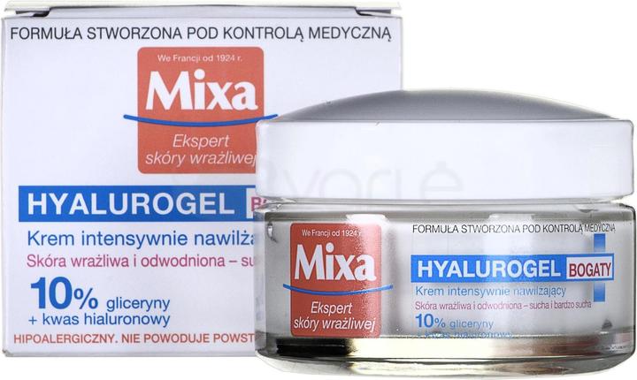Produktbild Mixa Hyalurogel Sensitive Skin Expert Intensive Moisturizing Cream 50ml (50 ml, Tagescreme, Gesichtsgel)