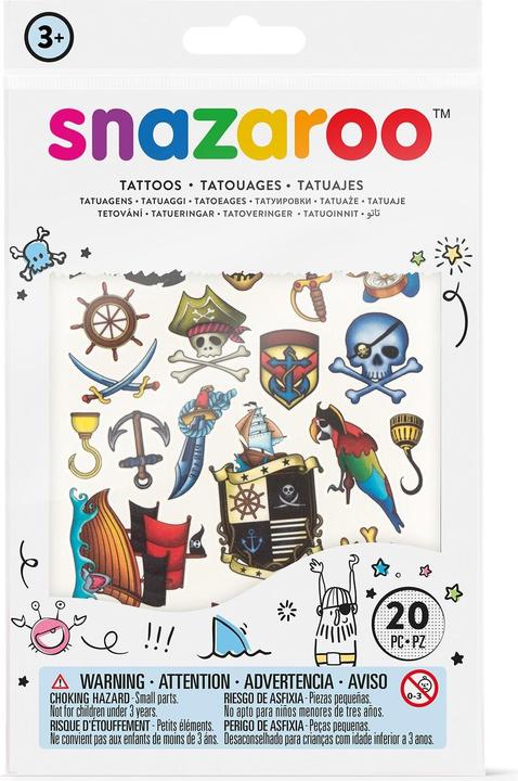 Actual product image Snazaroo Accessories Tattoos Pirates, 20 pieces