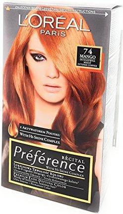Actual product image L'Oréal Paris L'Oréal Feria Preference Hair Dye 74 Mango Intense Copper (74 Mango Intensive Copper)