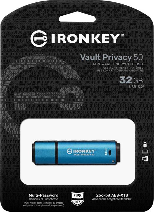 Produktbild Kingston IronKey Vault Privacy 50 (32 GB, USB-A, USB 3.2)