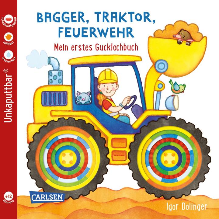Baby Pixi (unkaputtbar) 115: Bagger, Traktor, Feuerwehr (Allemand)