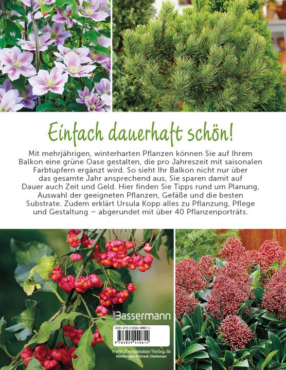 Image du produit Der immergrüne Balkon. Ganzjährig gestalten mit winterharten Pflanzen (Allemand, Ursula Kopp, 2024)