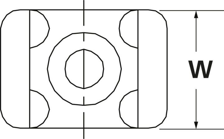 Produktbild HellermannTyton Befestigungssockel KR6G5 schwarz (Befestigungsschlaufen, 18 mm, 100 Stk.)
