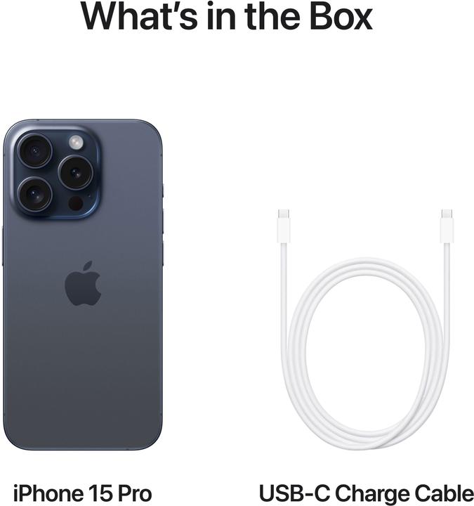 Image du produit Apple iPhone 15 Pro (512 Go, Blue Titanium, 6.10", SIM + eSIM, 48 Mpx, 5G)