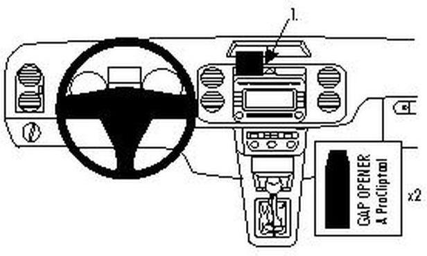 Produktbild Brodit 854135 Autohalterung VW Golf Plus 05-14