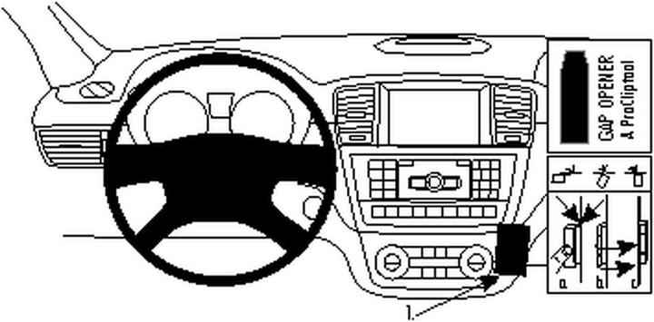 Image du produit Brodit 854709 ProClip Mercedes Benz GL-Class 13-19