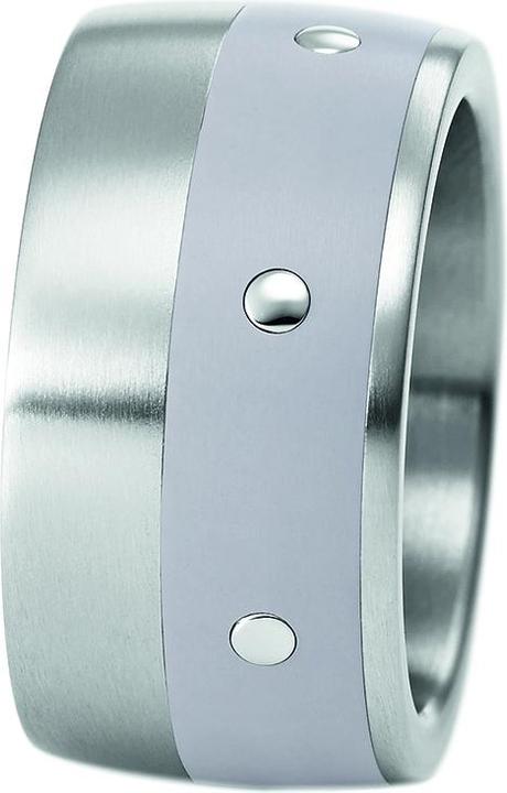 Actual product image Xen Band ring with ceramic grey 12 mm (65)