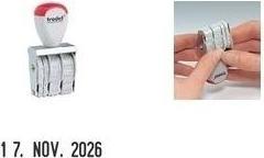 Produktbild Trodat Datumsstempel Classic 1000 Abmessung der Stempelfläche: 20 x 3 mm ( Ausführung der Drucktexte: Mo...