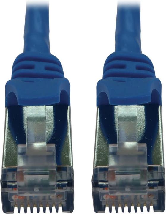 Actual product image Eaton Cat6a 10G Snagless Shielded Slim STP Ethernet Cable RJ45m/M PoE Blue 10 ft. 3.1m (U/FTP, CAT6a, 3.05 m)