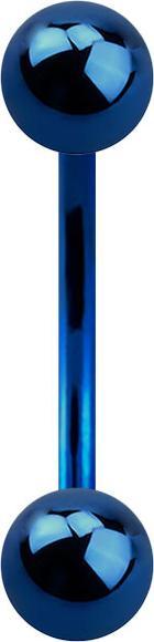 Image du produit Star Piercing Micro banane bleu foncé avec deux boules (Acier chirurgical 316L)