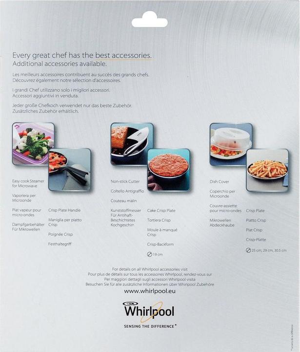 Actual product image Whirlpool AVM280, Dish, Black, Metal, CE, 280 mm, 280 mm