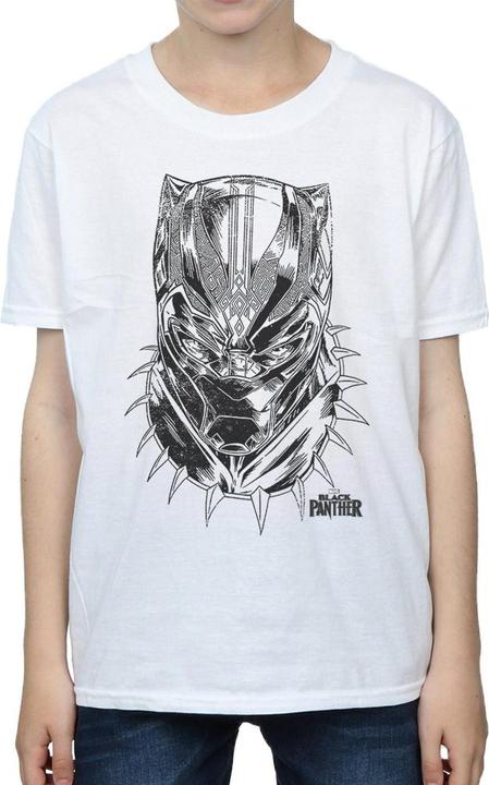 Actual product image Boys Black Panther Spray Headshot T-Shirt (128)