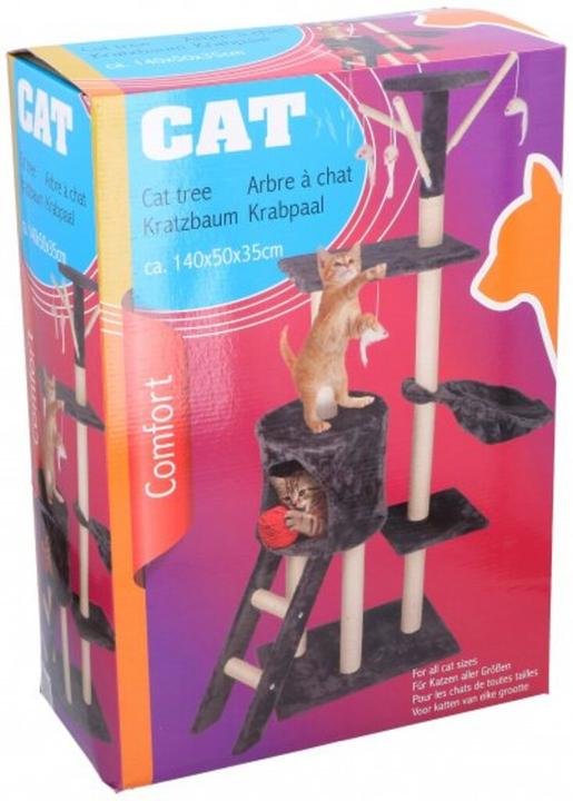 Actual product image Pet Toys Cat tree with viewing platform (140 cm, Charcoal)