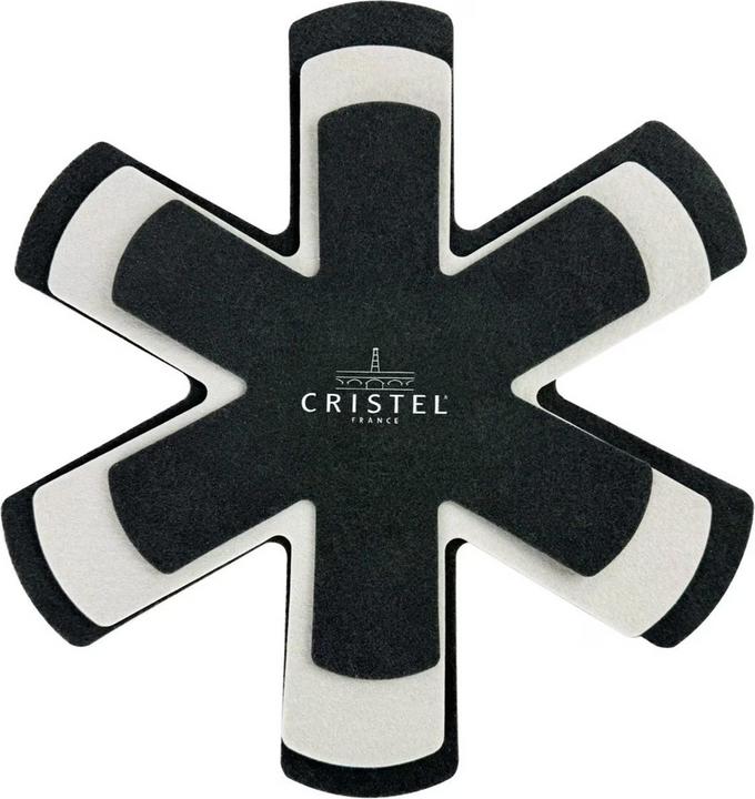 Cristel Pfannenschutz 3 Stück, Schwarz/Weiss (32 cm)