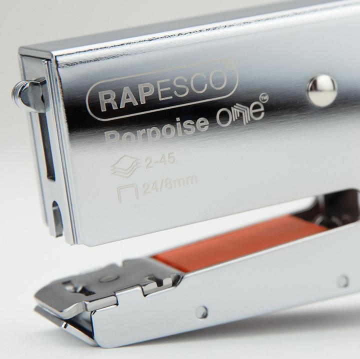 Immagine prodotto Rapesco Pinza per pinzare Porpoise ONE, cromo Capacità di pinzatura: 45 fogli, profondità di inserimento: (45 lamelle)