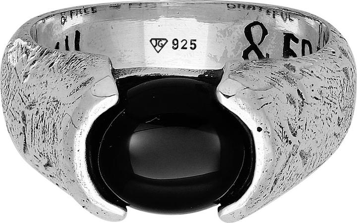 Immagine prodotto Haze & Glory Ring Liberty - Schwarzer Onyx 925 Silber (58, 925 Argento)