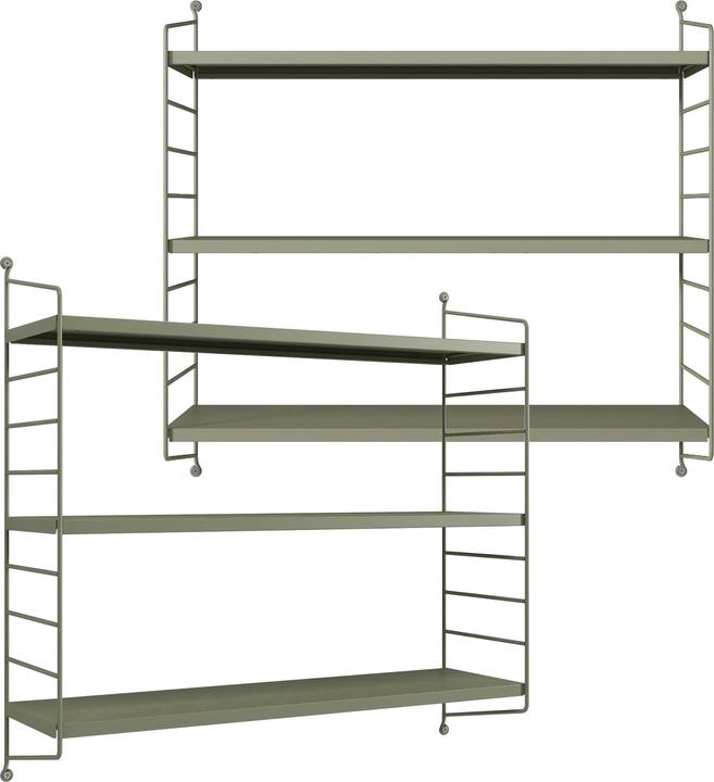 Produktbild En.Casa Modulares Wandregal Strängnäs 2er Set Kamelfarben