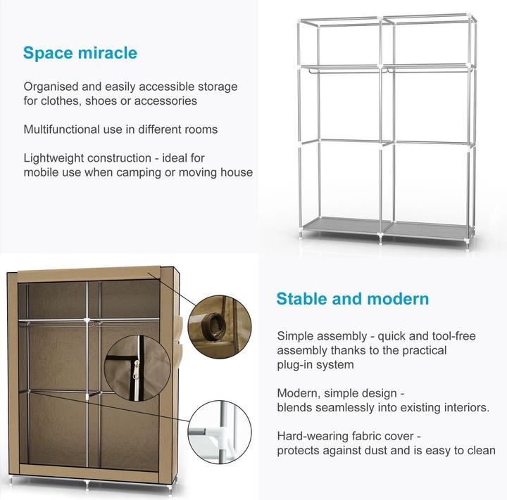 Image du produit Intirilife Armoire (108 x 45 x 170 cm)