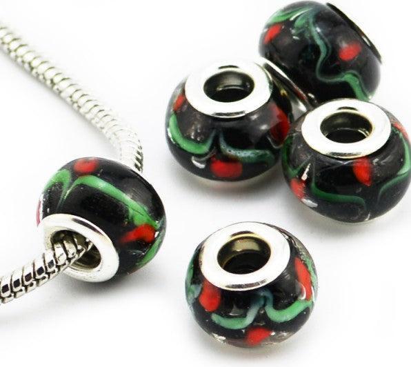 Image du produit Hermex Verre Bead argenté 925 - Noir argenté (Verre, Argent 925)