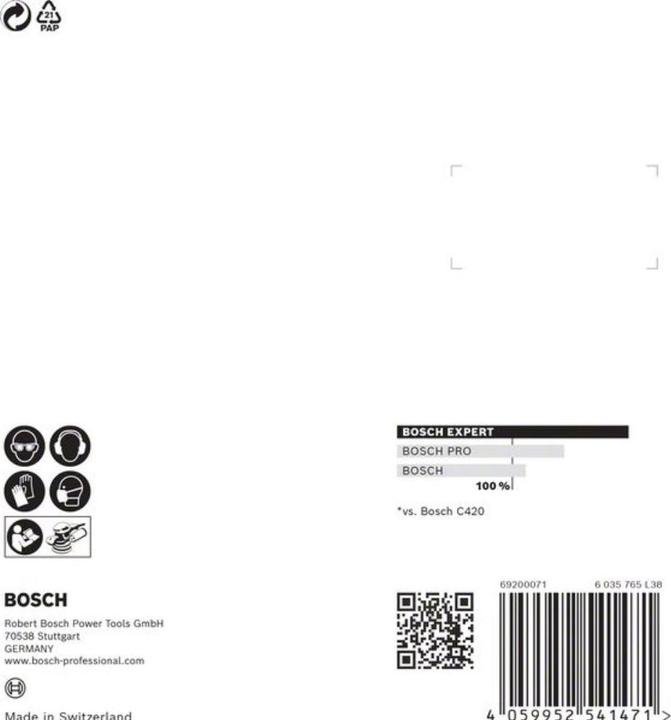 Image du produit Bosch Professional Zubehör Papier abrasif Expert C470 (240)
