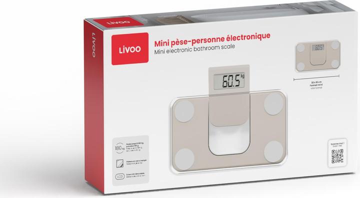 Immagine prodotto Livoo Mini bilancia elettronica da bagno (180 kg)