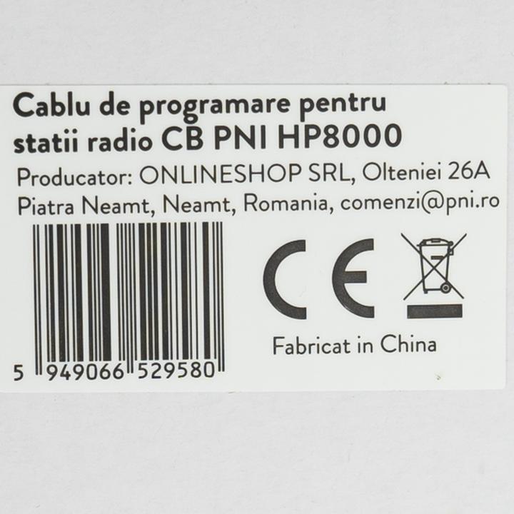 Actual product image PNI Programming cable for CB radios Escort HP8000L, HP8001L, HP8024 and HP9001 PRO