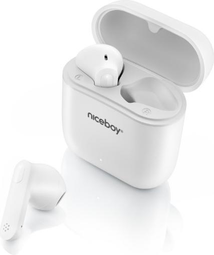 Immagine prodotto Niceboy HIVE Beans White (4 h, Senza fili)