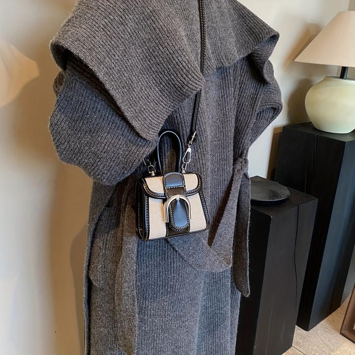 Immagine prodotto Only-Bags.Store Mini borsetta di tendenza con colori a contrasto, borsa crossbody carina e alla moda, cinghie