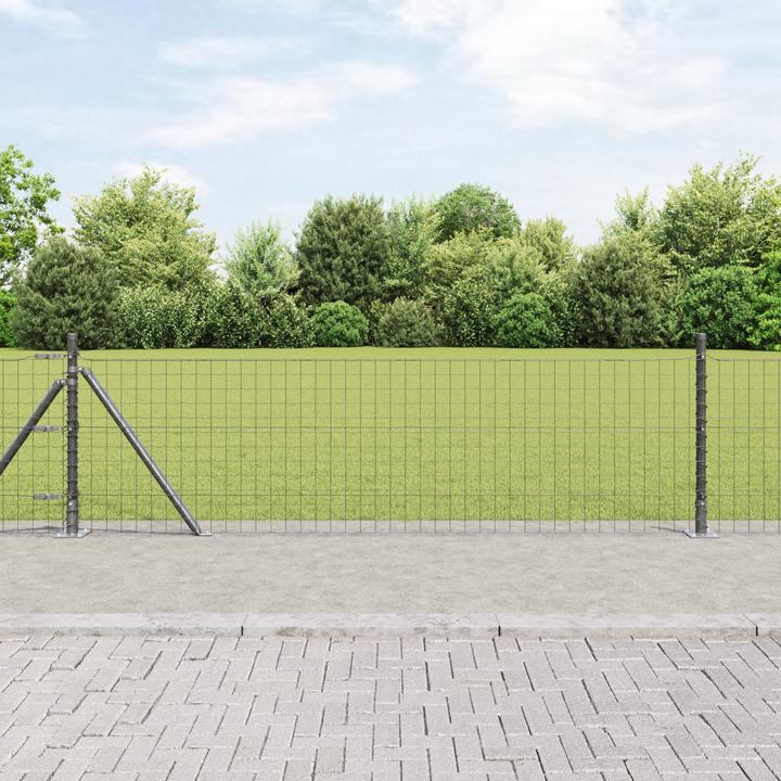 Actual product image VidaXL Fence post set 7-piece grey concrete 3.2 x 3.2 x 50 cm Durable