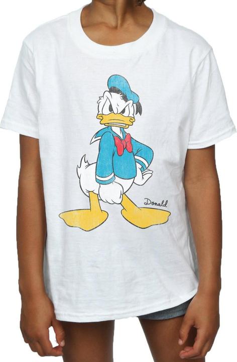 Actual product image Disney Girls Donald Duck Angry Cotton T-Shirt (152, 158)