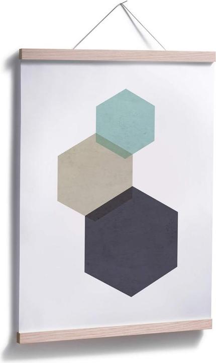 Produktbild Trenddeko Hexagons aqua (120 x 150 cm)