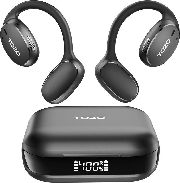 Produktbild Tozo OpenEgo True Wireless Stereo (TWS) Kostne USB Typ-C Bluetooth Headset Schwarz (ANC, 10 h, Kabellos)