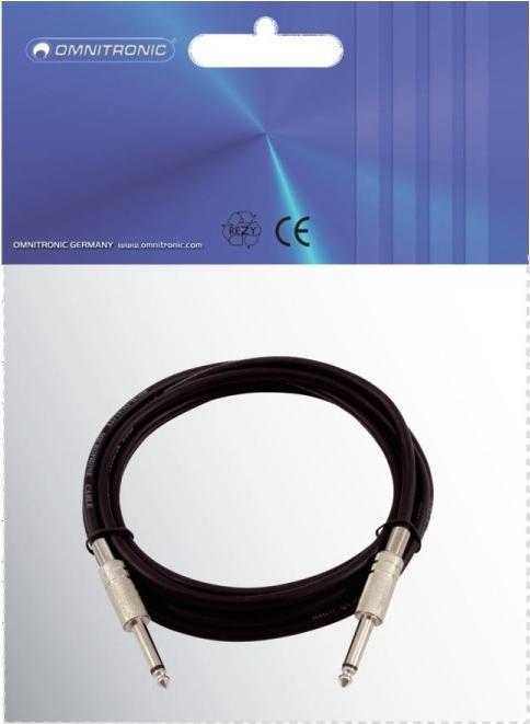 Produktbild Omnitronic Klinkenkabel 6,3 mono 3m sw (3 m)