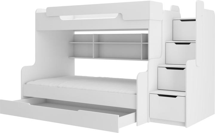 ADRK Furniture Harrel Etagenbett mit Treppe