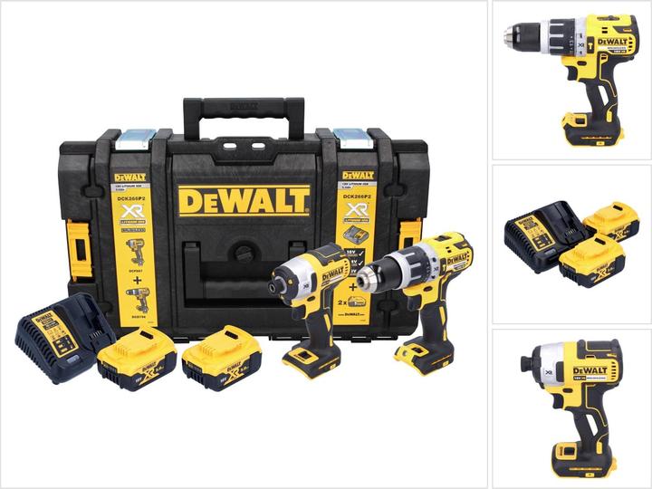 Image du produit DeWalt DCK266P2-QW 18V Combo Kit (Fonctionnement sur batterie)