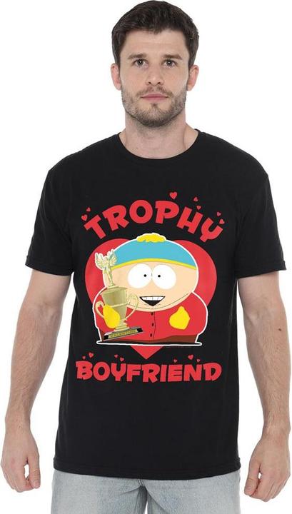Actual product image Ubisoft Mens Trophy Boyfriend Eric Cartman Valentine's Day T-Shirt (L)