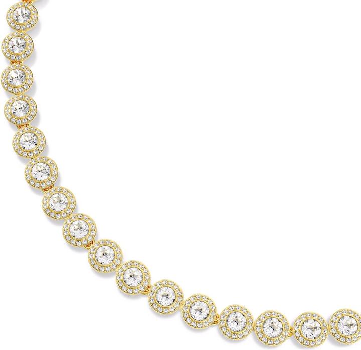 Immagine prodotto Swarovski Una Angelic Tennis Halskette Rundschliff Weiss Gold (Metallo Swarovski)