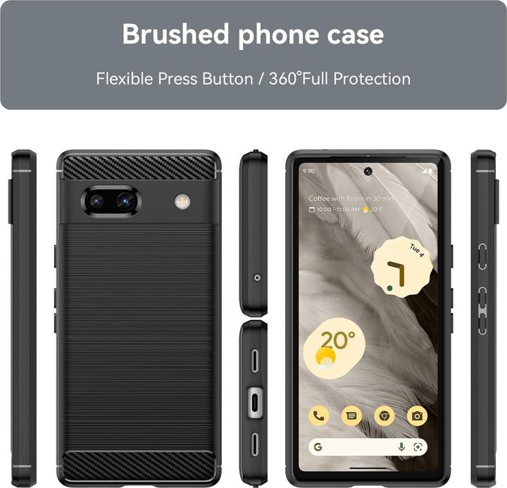 Actual product image König Design Case Mobile Protection for Google Motorola Samsung Xiaomi Case Cover Carbon Optics (Google Pixel 7a)