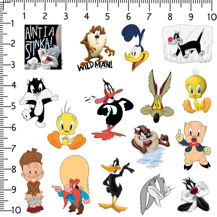 Produktbild Looney Tunes Figur Aufkleber Deluxe 50erPack Vinyl