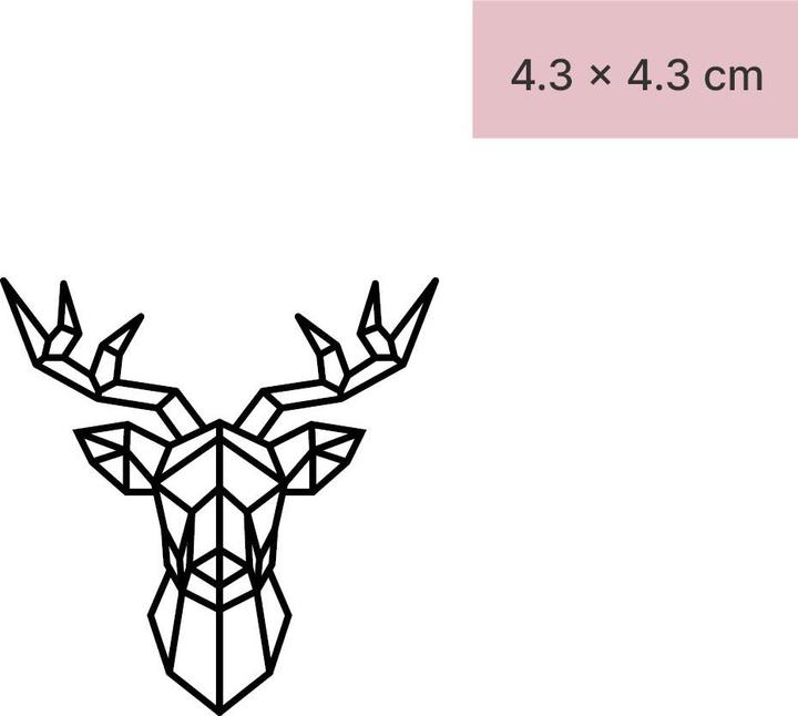 Produktbild minink Temporäres Tattoo – Geometrischer Hirsch