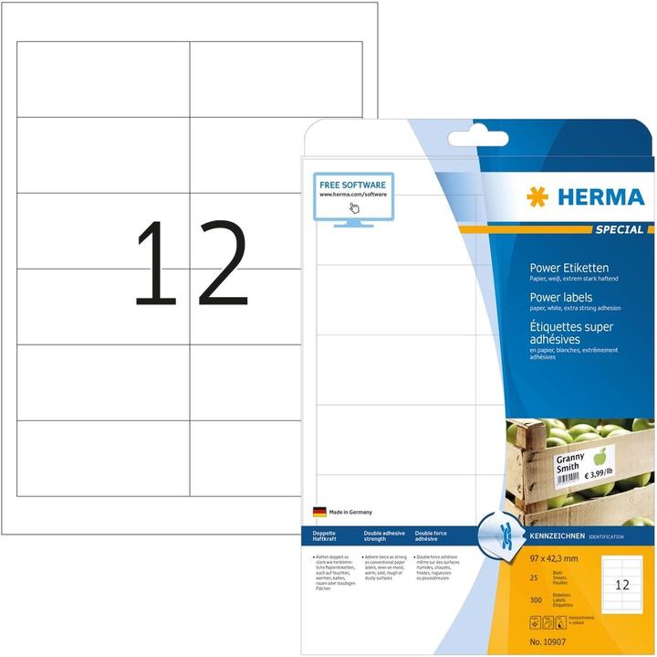 Produktbild HERMA Power Etiketten A4