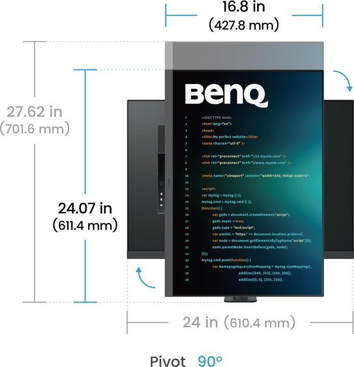 Immagine prodotto BenQ RD280UA IPS 4K UHD USB-C HDR10 (3840 x 2560 pixel, 28.20")