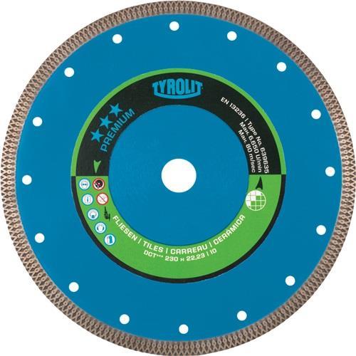 Produktbild Tyrolit Diamanttrennscheibe Premium D.230mm Bohr.22,23mm Fliesen 10mm