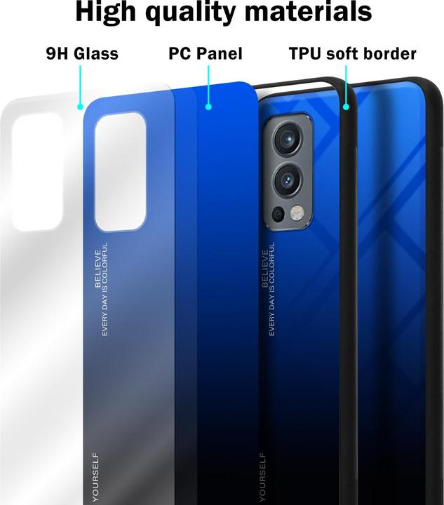 Produktbild Cadorabo TPU 2 Farben Glas Hülle (OnePlus Nord 2 5G)