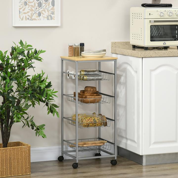 Image du produit Homcom Chariot de cuisine