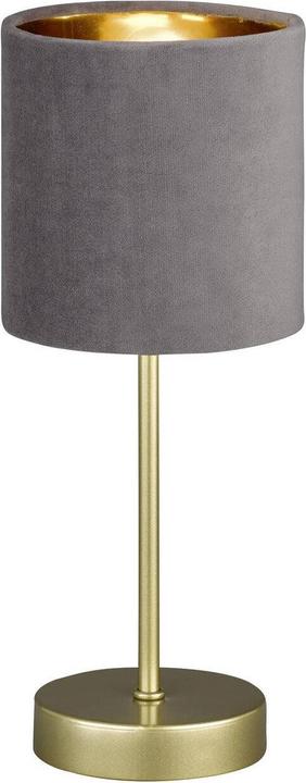 Image du produit Fischer & Honsel Honsel Aura Lampe de table E14 Abat-jour en tissu gris velours, doré or 50494 (E14)